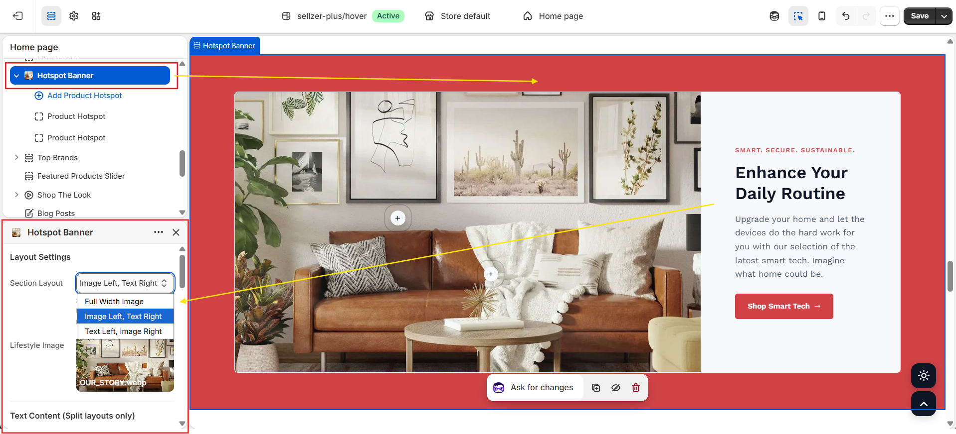 Image Hotspot Banner (Shop the Look) Preview